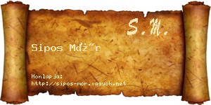 Sipos Mór névjegykártya